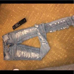 American Eagle ripped skinny jeans